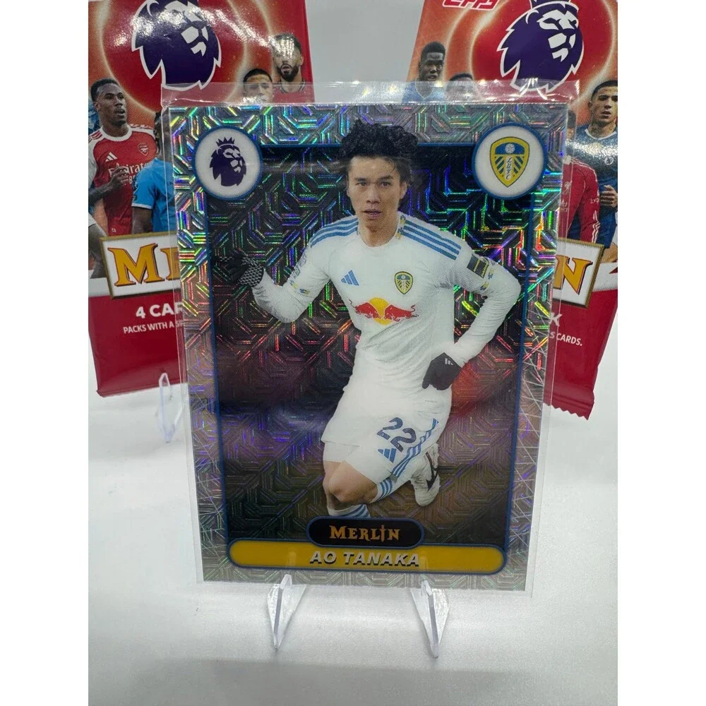 2026 Topps Merlin Premier League #104 Ao Tanaka, Leeds United Mojo Purple
